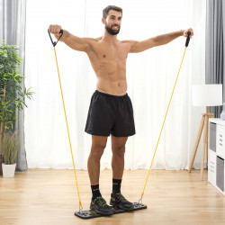 Fitness et Appareils de Musculation Planche de Pompes Push-Up avec Bandes de Résistance et Guide d'exercices Pulsher InnovaGoods