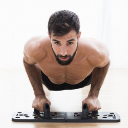 Fitness et Appareils de Musculation Planche de Pompes Push-Up avec Bandes de Résistance et Guide d'exercices Pulsher InnovaGoods