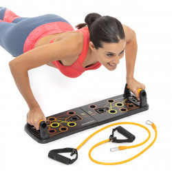 Fitness et Appareils de Musculation Planche de Pompes Push-Up avec Bandes de Résistance et Guide d'exercices Pulsher InnovaGoods