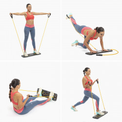 Aparelhos de Musculação Prancha de flexões push-up com fitas de resistência de guia de exercícios Pulsher InnovaGoods