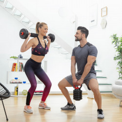Fitness y Aparatos de Musculación Set de Pesas Ajustables 6 en 1 con Guía de Ejercicios Sixfit InnovaGoods