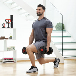 Fitness y Aparatos de Musculación Set de Pesas Ajustables 6 en 1 con Guía de Ejercicios Sixfit InnovaGoods