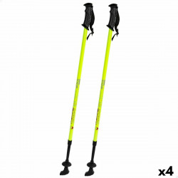 Camping and mountain accessories Set of 2 trekking poles Aktive Yellow (4 Units)