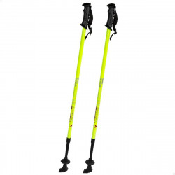 Camping and mountain accessories Set of 2 trekking poles Aktive Yellow (4 Units)