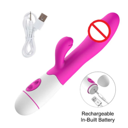 Masajeadores Vibrador Rabbit doble recargable que estimula el punto G y el clítoris