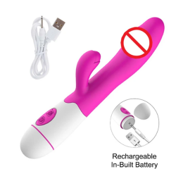 Masseurs Double vibrateur Rabbit rechargeable stimulant le point G et le clitoris