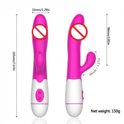 Massagegeräte Doppelt wiederaufladbarer Rabbit-Vibrator stimuliert G-Punkt und Klitoris