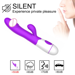 Masseurs Double vibrateur Rabbit rechargeable stimulant le point G et le clitoris