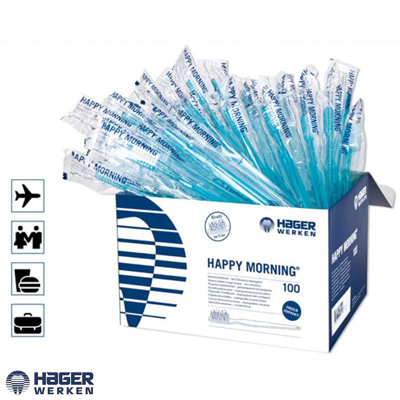 Oral hygiene | Whiteners Happy Morning 100 disposable dental brushes