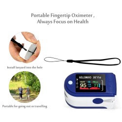 Misuratori pressione e termometri Pulsossimetro da dito portatile