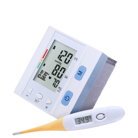 Blood pressure monitors and thermometers